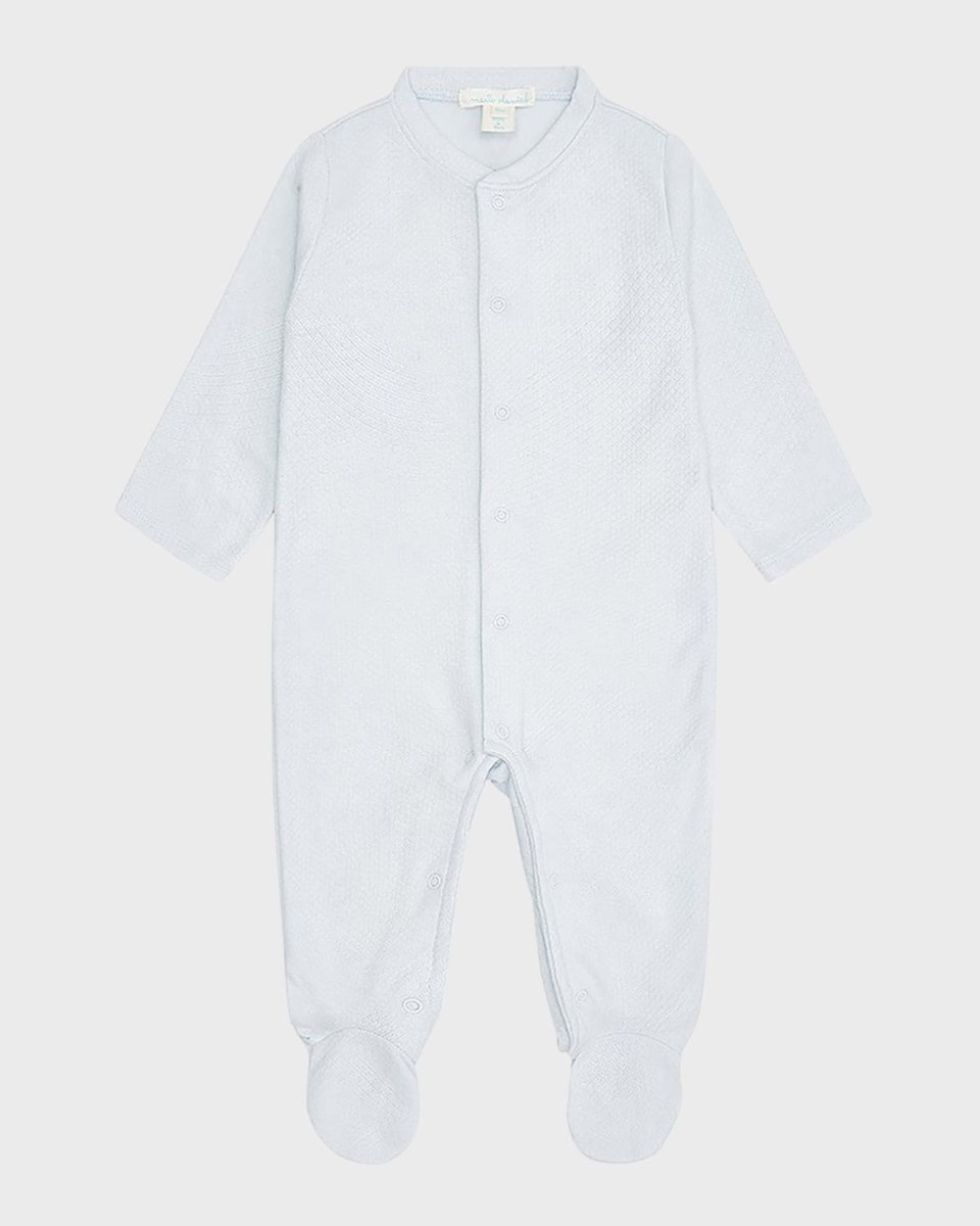 Kid's Pointelle Embroidered Angel Wing Footie, Size Newborn-6